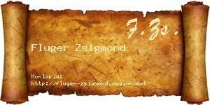 Fluger Zsigmond névjegykártya